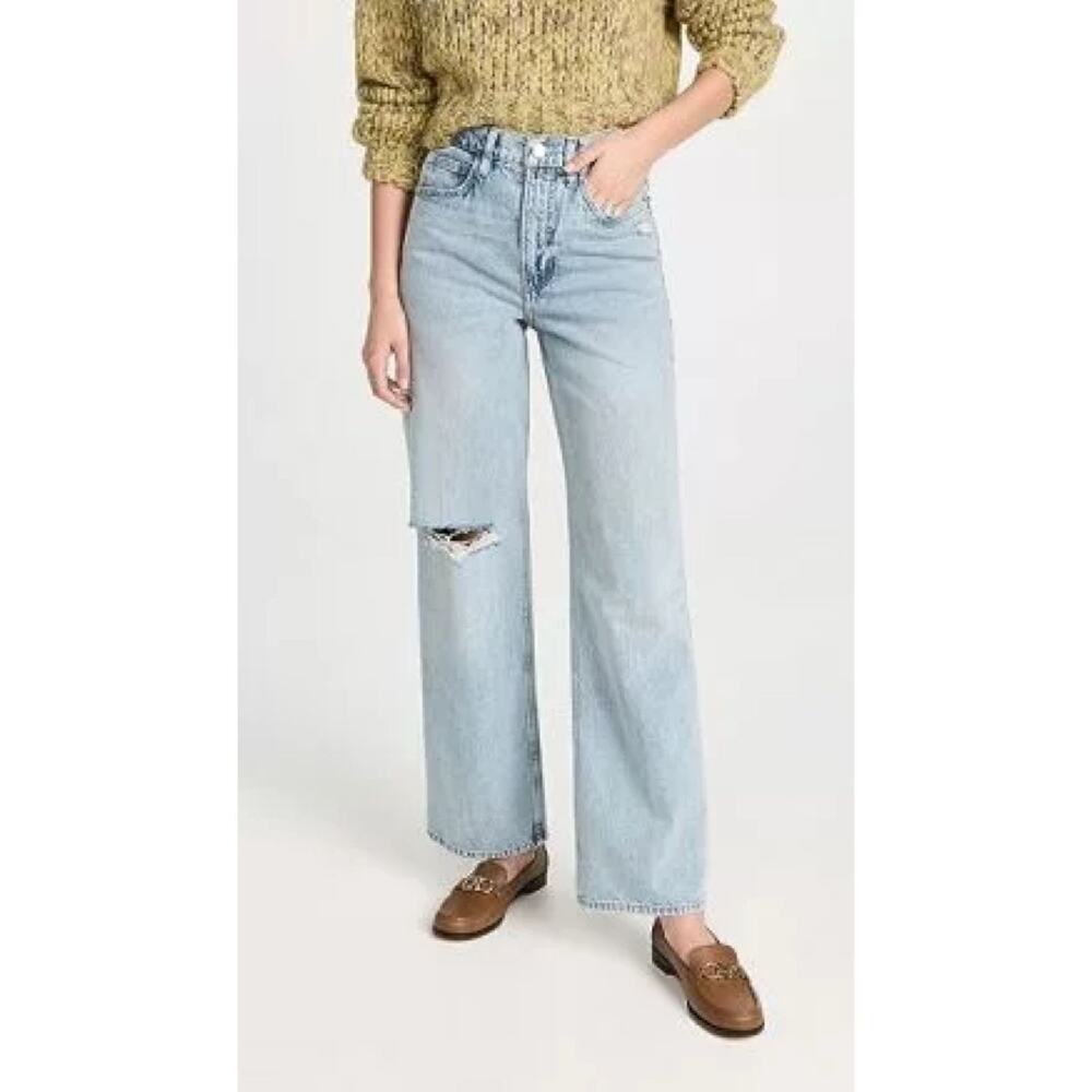 FRAME Le High N Tight Wide Leg Distressed Jeans Size 23